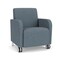 Lesro Siena Lounge Reception Guest Chair w/ Front Casters, 27 in W 29.5 in L 32.5 in H SN1101 - alternate 1